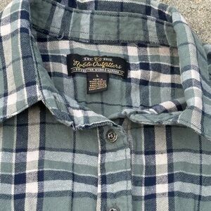 Men's Green Plaid Button-Down Shirt
